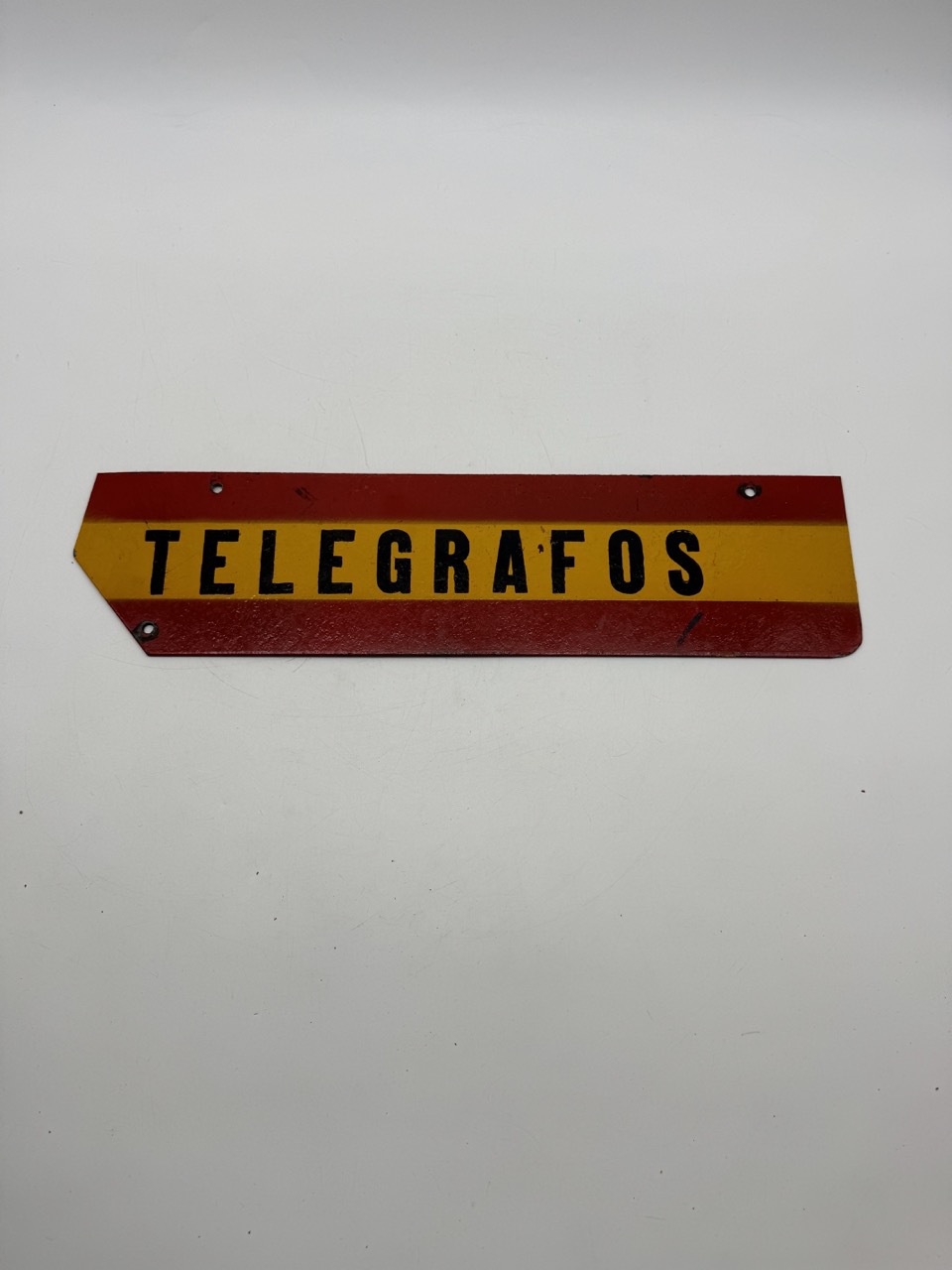Chapa metálica cartel Telégrafos