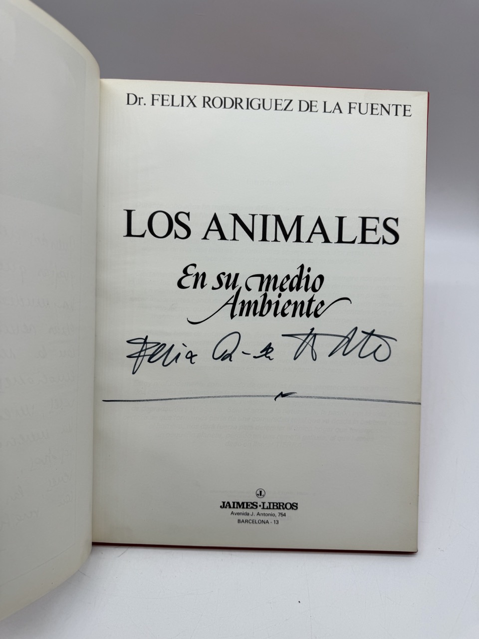 Libro Firmado Félix Rodríguez de la Fuente - Imagen 2