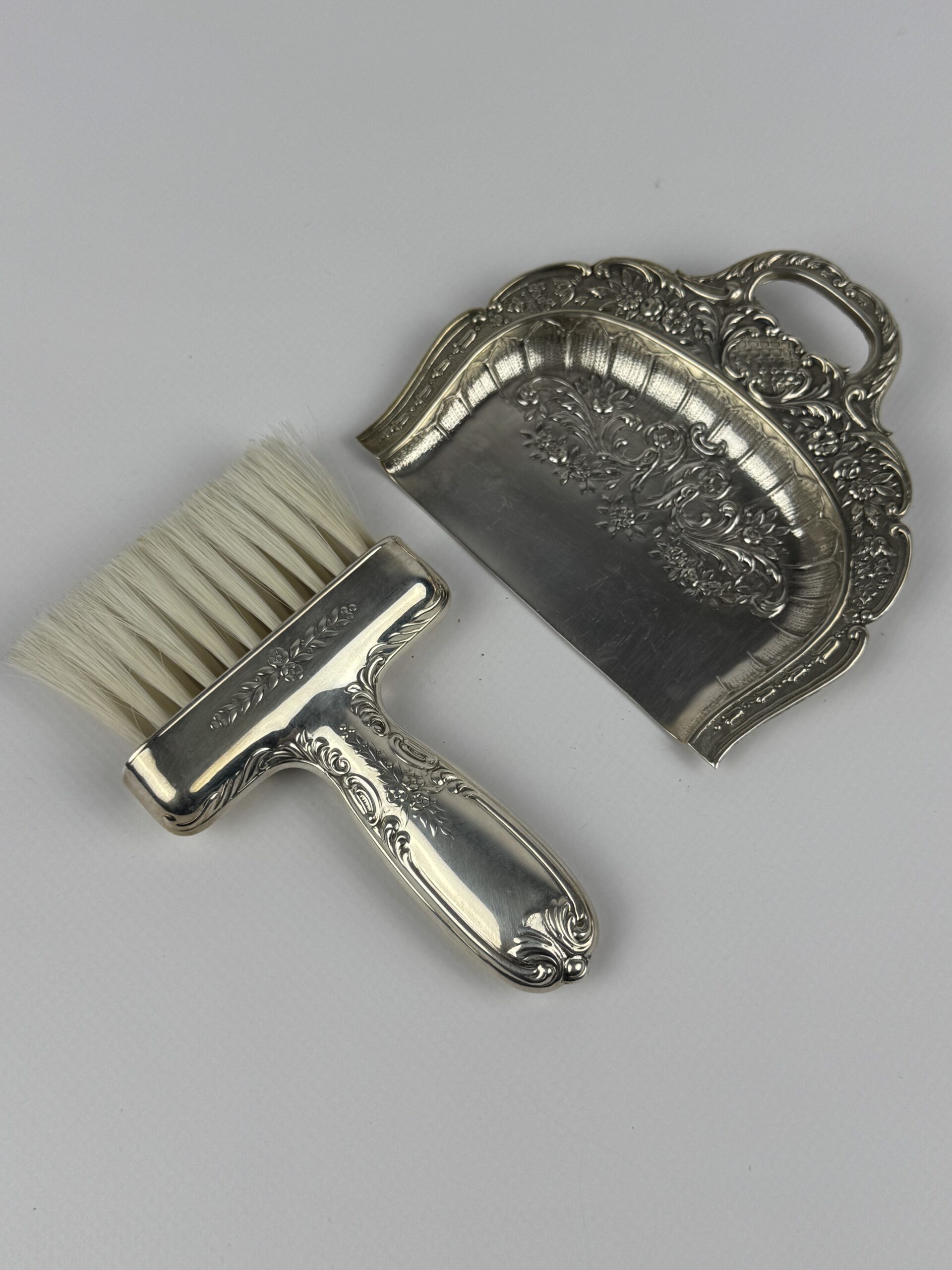 Recogedor y cepillo Plata