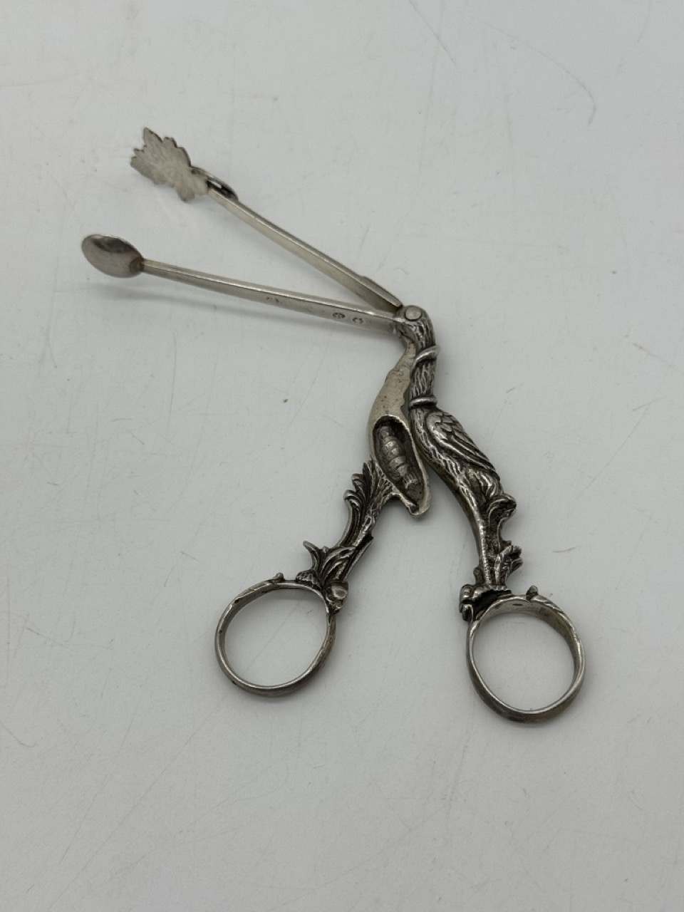 Pinza plata de ley garza